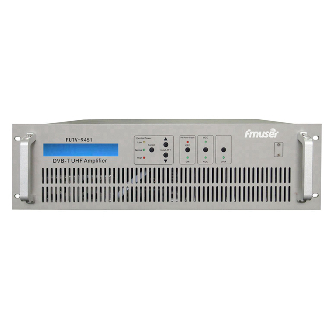 FMUSER FUTV-9451 indoor (50watt) UHF MUDS Broadband HD SD MPEG2 4 H.264 DVB-T DVB-C DTMB TV broadcast Transmitter MFN 10w amplifier
